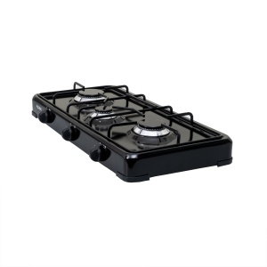 Aragaz Zilan cu 3 arzatoare, alimentare butelie, 1kw+1.5kw+2kw, metal emailat, 63x33x11 cm, ZLN7138 - Img 3