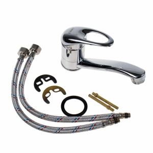 Baterie bucatarie Zilan, inox, monocomanda, pipa medie 15 cm, cartus ceramic 40 mm, ZLN7796 - Img 2