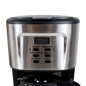 Cafetiera digitala Zilan cu programare, inox, 1.5L, 900W, negru, 30x23x40 cm, ZLN1440 - Img 2