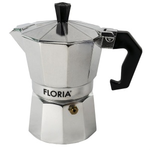 Cafetiera espresso Floria, capacitate 3 cesti, aluminiu argintiu, 150 ml, 12x10x17 cm, ZLN2485