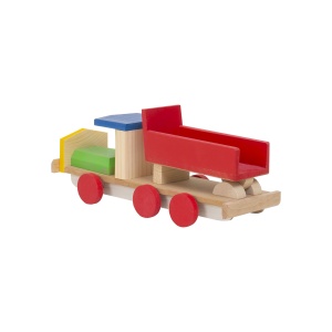 Camion basculanta Zilan, din lemn, 30x10x13 cm, EXT10767 - Img 4