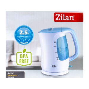 Cana fierbator Zilan 2.5L, 1850-2200W, plastic alb, rotatie 360 grade, oprire automata, ZLN1673 - Img 3