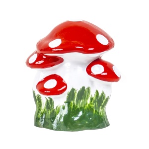 Ciuperca decorativa pentru gradina Zilan, ceramica, 23x23x26 cm, EXT10220 - Img 3