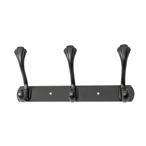 Cuier metalic Z-TOOLS, 3 agatatori, lungime 24.5cm, latime 13cm, design modern, negru, ZTS8146 - Img 1
