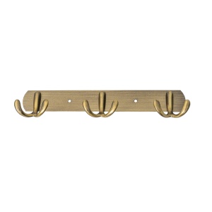 Cuier metalic Z-TOOLS cu 3 agatatori, auriu, lungime 24.5cm, latime 5cm, 25x5x5 cm, ZTS8140