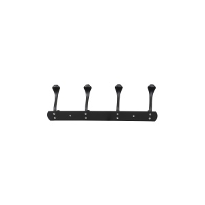 Cuier metalic Z-TOOLS cu 4 agatatori, lungime 34.5cm, latime 10cm, negru, 35x11x5 cm, ZTS8147 - Img 3
