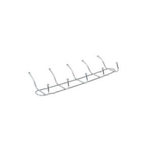 Cuier metalic Z-tools inox, 5 agatatori, design modern, usor de montat, pentru baie sau bucatarie, lungime 50 cm, latime 10 cm, inaltime 5 cm, 4062