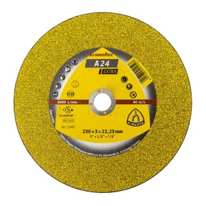 Disc debitare Klingspor A24 Extra, 230x3x22.23 mm, pentru taiere metale, polizor unghiular, cod EXT13492