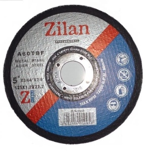 Disc debitat metal Zilan 125x1.2x22.2 mm, turatie max 12200 rot/min, viteza max 80 m/s, ZLN0956 - Img 1