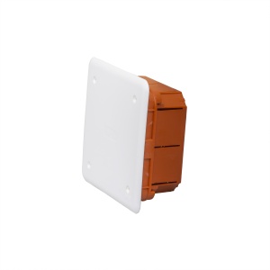 Doza de legatura Gewiss, montaj incastrat, 92x92x45mm, IP40, capac alb, culoare rosie, Gw48001 - Img 1