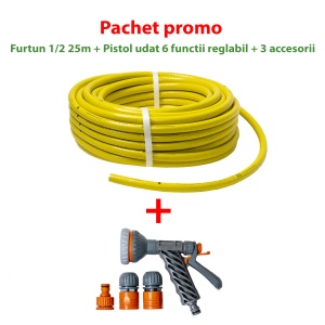 Furtun PVC Zilan, suprateran, 25 m, 3 straturi, anti-UV, flexibilitate ridicata, rezistenta la temperaturi scazute, 20 bar, EXT9663_1 - Img 1