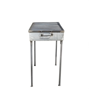 Gratar mobil Z-tools, pe carbuni, metal, 60x40 cm, inaltime 10 cm, grosime 3 mm, greutate 14.2 Kg, EXT9911 - Img 3