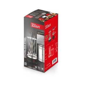 Gratar vertical Zilan, 900W, rotatie automata, 5 frigarui inox, aluminiu, inaltime 37 cm, diametru 17 cm, lungime frigaruie 27 cm, ZLN5565 - Img 4
