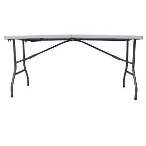 Masa pliabila camping Zilan, 150x70cm, inaltime 73cm, blat laminat, colturi rotunjite, picioare ajustabile, maner, inel umbrela, ZTS5702 - Img 2