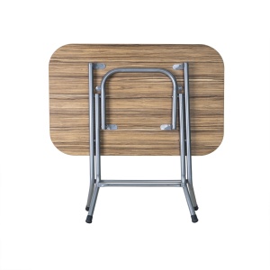 Masa plianta Zilan, 60x90x75 cm, MDF, picioare metalice, 4 scaune bucatarie pliante, ZLN2524_stejar_4S - Img 4