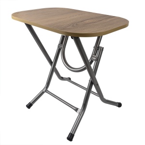 Masa plianta Zilan cu blat MDF, 40x60x58 cm, otel vopsit, 2 scaune pliante, ZLN2500_STEJAR_S2 - Img 3