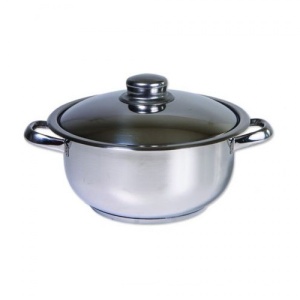 Oala cu capac Zilan, capacitate 8 litri, inox, 26 cm, design clasic, usor de manevrat, ZLN7260
