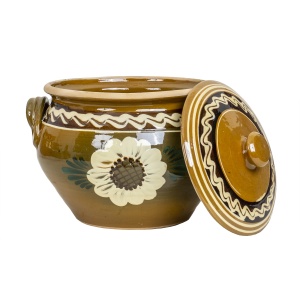 Oala din lut Zilan, cu capac, 23 cm, capacitate 4 l, rezistenta, usor de intretinut, EXT10267 - Img 2