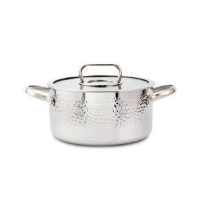 Oala inox Zilan, 4.5L, 24cm, Tryply, capac sticla, otel inoxidabil, compatibila inductie, ZLN1320