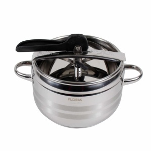 Oala sub presiune Floria, inox, capac 20 cm, 5L, inaltime 15 cm, 3 straturi baza, cod ZLN4627