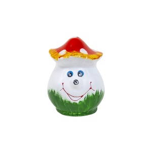 Pachet decor gradina Zilan, 2 pitici ceramica 20cm si 38cm + ciuperca smiley 14cm + barza mica 50cm + bocanc ceramic 21cm, EXT10226 - Img 5