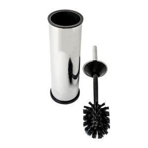Perie WC cu suport Zilan, inox, argintiu, 39cm x 10cm, ZLN6928 - Img 3