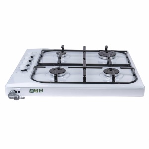 Plita pe gaz Zilan, 4 arzatoare, alimentare la butelie, 7000W, alb, 60x50x9 cm, ZLN1518 - Img 3