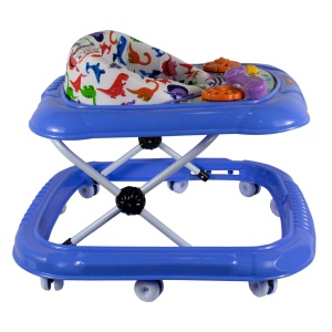 Premergator Zilan, scaun reglabil, 10 roti pivotante 360°, albastrui imprimat, pentru 6 luni+, 64x58x74 cm, ZLN1077_3 - Img 2