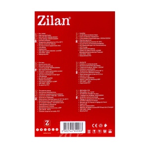 Radiator electric Zilan, de perete, putere maxima 2000W, design compact alb/negru, dimensiuni 12x26x27 cm, ZLN2083 - Img 7