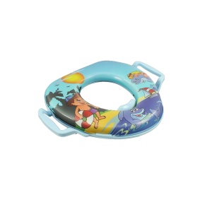 Reductor WC copii Zilan, cu manere, burete moale, dimensiuni 30x28 cm, plastic, ZLN3835 - Img 1