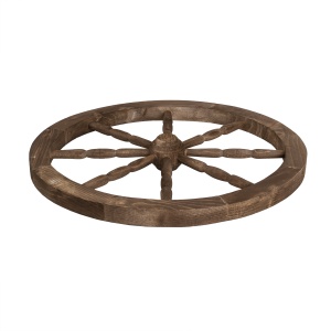 Roata decorativa din lemn Zilan, diametru 59 cm, EXT10231 - Img 2