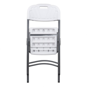 Scaun pliant Zilan, plastic, alb, 86cm inaltime, 46cm latime, 38cm adancime, ZTS8192W - Img 2