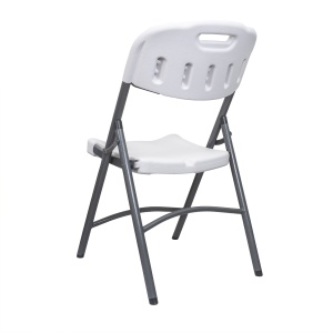 Scaun pliant Zilan, plastic, alb, 86cm inaltime, 46cm latime, 38cm adancime, ZTS8192W - Img 5
