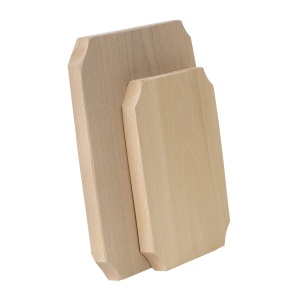 Set 2 tocatoare dreptunghiulare Zilan din lemn de fag, 25x20.5x2 cm + 20x15.5x2 cm, bej, EXT6068 - Img 1