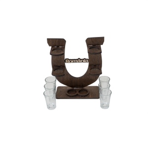 Suport forma potcoava Zilan plus 6 pahare 50ml, 18x24x10 cm, 1kg, EXT9942 - Img 3