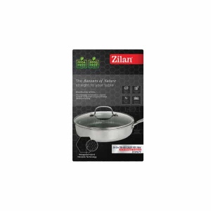 Tigaie inalta cu capac Zilan, inox, antiaderent, diametru 26cm, capacitate 3.2l, compatibila cu toate sursele de gatire, ZLN9679 - Img 5