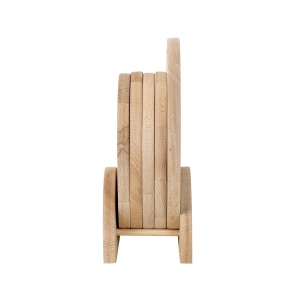 Tocator rotund Zilan, set 5 bucati, 1 x 29cm + 4 x 24cm, cu suport, EXT10144 - Img 3