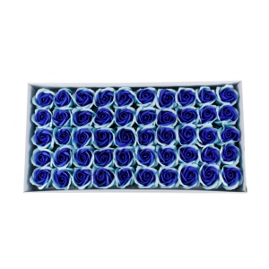 Trandafiri din sapun Love, 2 culori bleu-albastru, 50 bux/set, inaltime 6.5 cm, diametru 5 cm, SF003-31 - Img 1