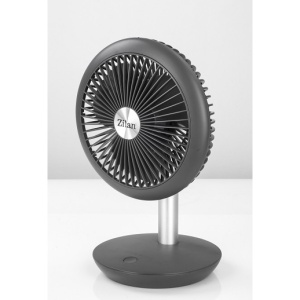 Ventilator portabil Zilan, reincarcabil, 4 viteze, oscilatie verticala 90 grade, putere 5W, diametru 18 cm, incarcare USB, ZLN4000 - Img 2