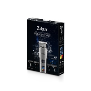 Aparat de tuns electric Zilan 5 in 1, reincarcabil, IPX7, ecran LED, 4 marimi de ras (1/3/5/7mm), dimensiuni 18x13x8 cm, 1.5kg, ZLN8634 - Img 6