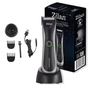 Aparat de tuns Zilan cu indicator LED, acumulator Li-Ion 600mAh, IPX5, inox, utilizare umeda/uscat, 60 minute functionare, ZLN8849