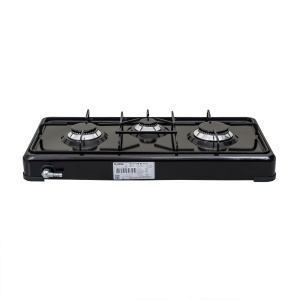 Aragaz Zilan cu 3 arzatoare, alimentare butelie, 1kw+1.5kw+2kw, metal emailat, 63x33x11 cm, ZLN7138 - Img 4