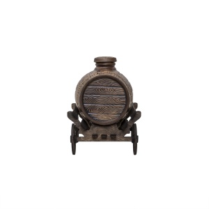 Butoi de vin ceramic Zilan cu robinet, capacitate 2.5L, suport caruta, 28x18x26 cm, EXT10238 - Img 2