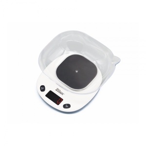Cantar de bucatarie digital Zilan, capacitate 5kg, ecran LCD, bol detasabil 17x19x6 cm, ZLN7880
