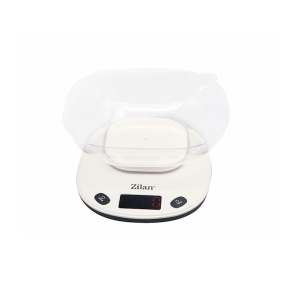 Cantar de bucatarie digital Zilan, capacitate 5kg, ecran LCD, bol detasabil 17x19x6 cm, ZLN7880 - Img 2