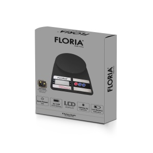 Cantar de bucatarie digital Zilan, max 10kg, 15.5x22.5x4 cm, negru, baterii incluse, ZLN9076 - Img 2