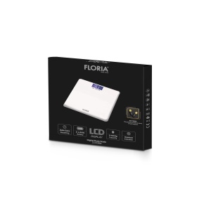 Cantar electronic persoane Zilan, sticla, alb, afisaj LED, precizie 50g, max 180kg, 2xAAA, ZLN1988 - Img 2