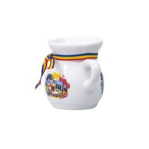 Canuta pentru tuica Zilan, cu panglica Romania, 50ml, dimensiuni 8x8x6.5 cm, greutate 0.1kg, EXT10785 - Img 2