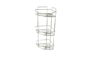 Coltar baie Zilan, inox, 3 polite, inaltime 56cm, latime 34cm, distanta intre rafturi 20cm, ZLN9752