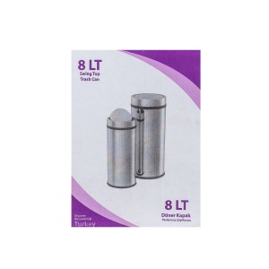 Cos menajer Zilan, capacitate 8L, inox, rotativ, cilindru, 29x20.5x20.5 cm, ZLN4575 - Img 2